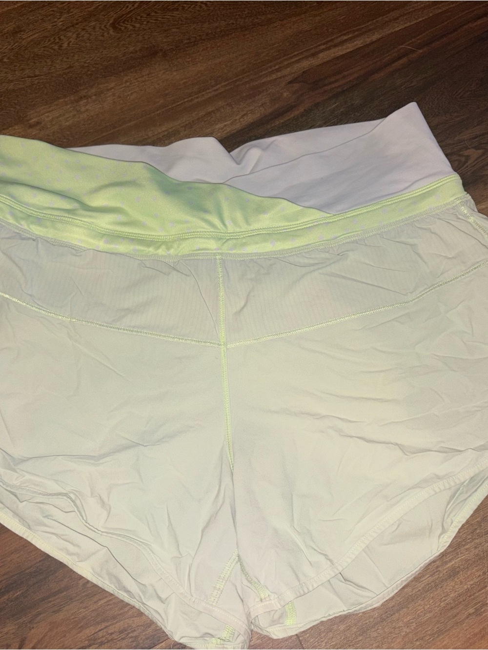 Vintage lululemon athletica Light Yellow / White Women's Athletic Shorts